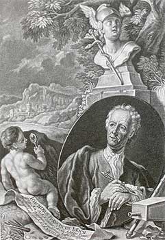 Жорж Демари, 1744. Портрет придворного художника Франца Иоакима Бейха с его инструментами. (Из книги Дэвида Хокни «Тайное знание»)