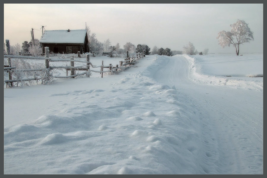 Дороги снег деревни