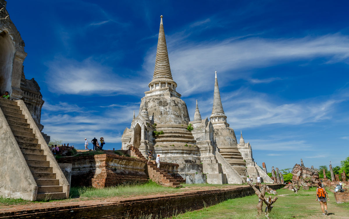 Древние развалины - Ayutthaya, Thailand.
