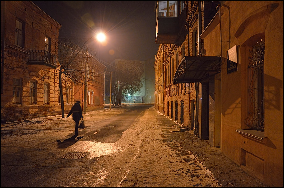 Фото улицы зимой вечером