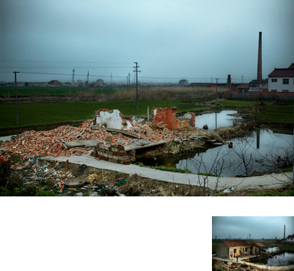 Stephen Wilkes. Before and After: Destruction, Jiangxin Island, China, 2007