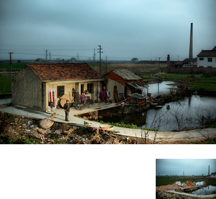 Stephen Wilkes. Before and After: Destruction, Jiangxin Island, China, 2007