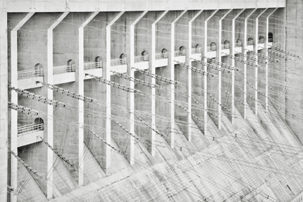 Stephen Wilkes. Backside of Three Gorges Dam, Yangtze River in Sandouping, Yichang, Hubei, China, 2008