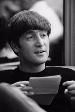 John Lennon at the Empire Theatre, Liverpool, 1963 Philip Jones Griffiths/Magnum Photos.   Courtesy of the Philip Jones Griffiths Foundation