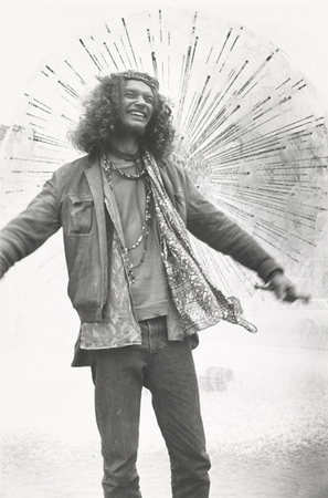 Rennie Ellis.
Australia 1940–2003. 
Hippie, Kings Cross (1970–71).
from the Kings Cross series 1971.
gelatin silver photograph.
25.7 x 17.3 cm.
National Gallery of Victoria, Melbourne.
Purchased, 2005
© Rennie Ellis Photographic Archive