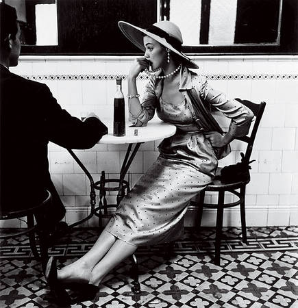 Irving Penn, "Cafй in Lima (Jean Patchett)" (1948). Courtesy Christie
