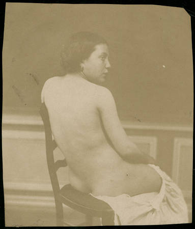 Ученики Густава Ле Гре. Сидящая модель<br />
            
            Около 1853