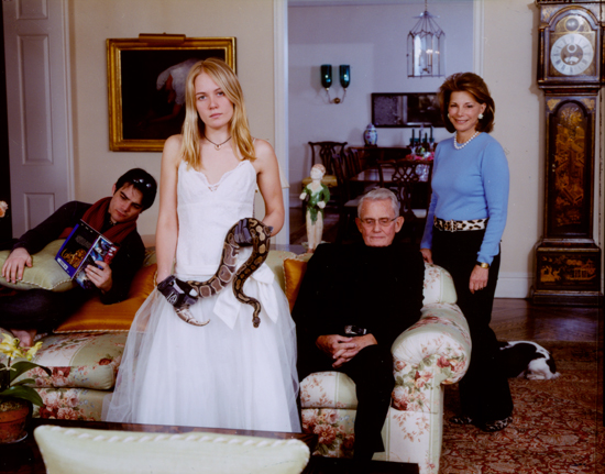 Tina Barney, Family Commission with Snake, 2007 Image © Tina Barney, courtesy Janet Borden, Inc.