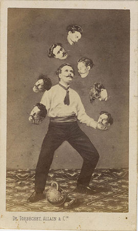 Man Juggling His Own Head, 1880<br>
Unidentified French artist