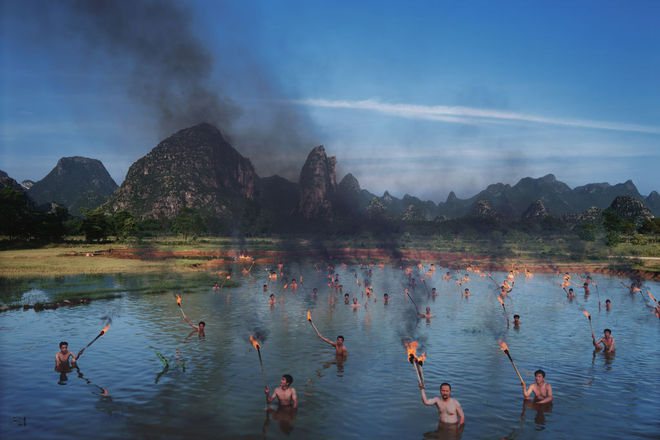 Harmony Between Man and Nature II - 07, 2008 © Courtesy of Cang Xin / Galerie Paris-Beijing