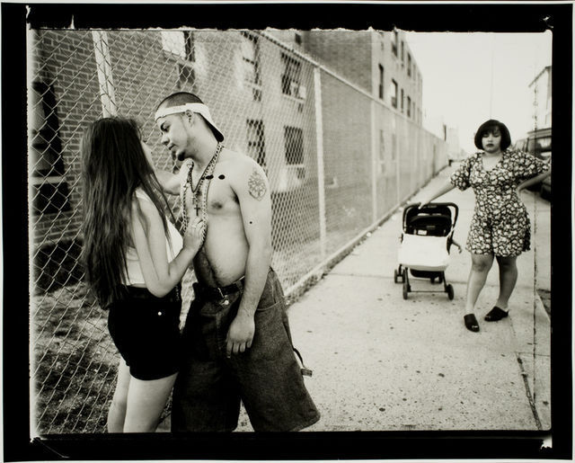 Vincent Cianni. Anthony Hitting on Giselle, Vivien Waiting, Lorimer Street, Williamsburg, Brooklyn, 1996. George Eastman House International Museum of Photography & Film