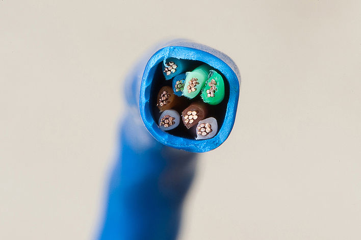 Рикардо Невес, Бразилия. Сечение кабеля Ethernet, 2014 - 2015.
Выставка «Архипелаг».