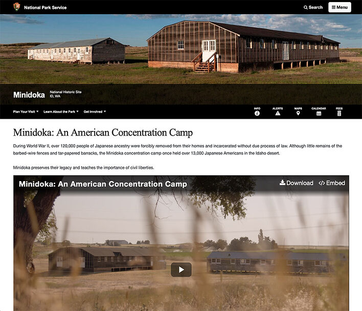 «Minidoka: Американский концлагерь». © Вебсайт Службы Национальных парков