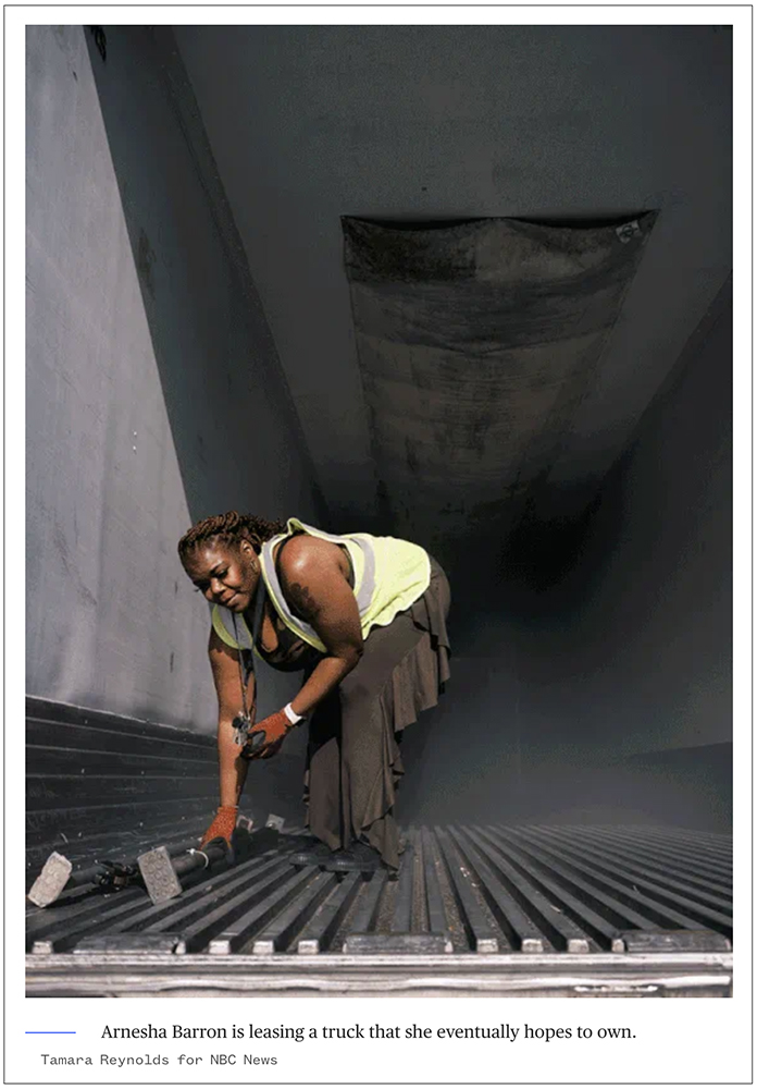 Для статьи  «Водители грузовиков запрудили рынок труда при КОВИДе. Теперь они борются, пытаясь оплатить счета». 2023 год. © Тамара Рейнольдс NBC News