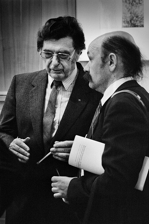 &copy;Александр Тягны-Рядно. «СанСаныч Слюсарев и Роберт Хойсер. Москва. 1988»